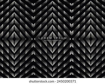 Diseño de fondo abstracto negro. Patrón moderno en colores monocromos. Textura de la línea de Premium para el Anuncio, fondo del negocio. Plantilla de Vector oscuro.
