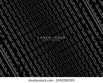 Black abstract background design. Modern pattern in monochrome colors. Premium line texture for banner, business background. Dark vector template.