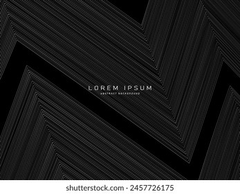 Diseño de fondo abstracto negro. Patrón moderno en colores monocromos. Textura de la línea de Premium para el Anuncio, fondo del negocio.