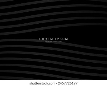 Black abstract background design. Modern pattern in monochrome colors. Premium line texture for banner, business background.