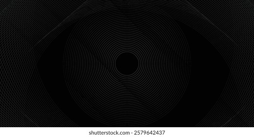 Black abstract background design. Modern wavy line pattern in monochrome colors. Premium stripe texture for banner, business backdrop. EPS 10