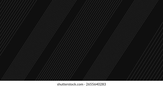 Schwarzes abstraktes Hintergrunddesign. Modernes Wellenlinienmuster (Guilloche-Kurven) in monochromen Farben. Erstklassige Streifenstruktur. Art der modernen Kunst3