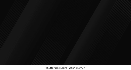Diseño de fondo abstracto negro. Moderno patrón de línea ondulada bueno en colores monocromos. Ilustraciones de textura simple