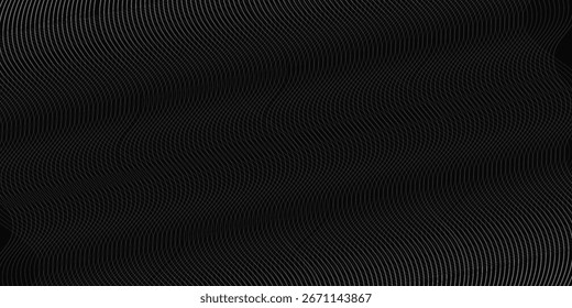 Diseño de fondo abstracto negro. Línea ondulada moderna. Arte simple gráfico de lujo moderno