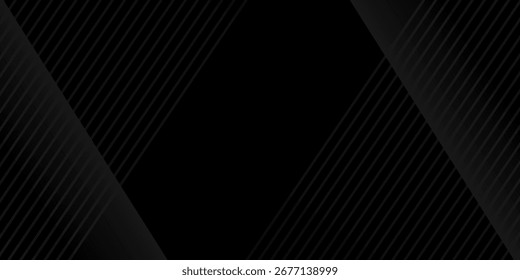 Projeto de fundo abstrato preto. Padrão de linha ondulada moderno elegante papel de parede simples