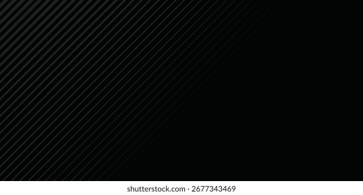 Black abstract background design. Modern wavy line pattern in monochrome colors. Premium stripe texture for banner, business backdrop Sports. background 