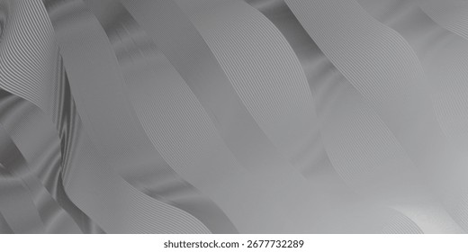 Diseño de fondo abstracto negro. Moderno patrón de línea ondulada (curvas guilloché) en colores monocromos. Textura de la raya de Premium para el Anuncio, telón de fondo del negocio. Plantilla de Vector Horizontal oscuro