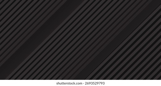 Black abstract background design. Modern wavy line pattern (guilloche curves) in monochrome colors. Premium stripe texture for banner, business backdrop. Dark horizontal 
