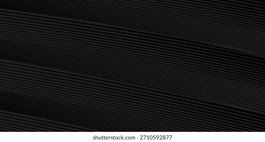 Projeto de fundo abstrato preto. Padrão de linha ondulada moderno em cores monocromáticas. Textura de faixa Premium para banner, plano de fundo empresarial