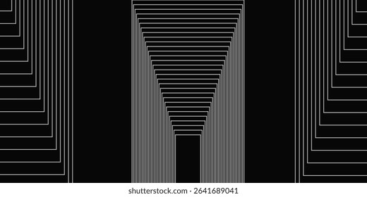Black abstract background design. Premium stripe texture for banner business backdrop. Dark horizontal vector template art simple good modern