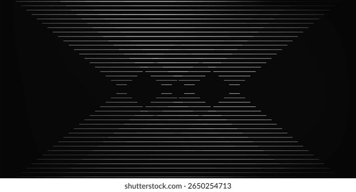 Schwarzes abstraktes Hintergrunddesign. Premium-Streifenstruktur für Banner-Business-Hintergrund. Dunkle horizontale Vektorvorlage Konzept gute einfache Kunst 