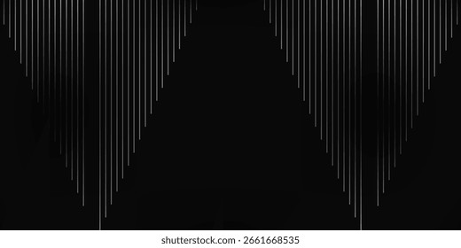 Schwarzes abstraktes Hintergrunddesign. Premium-Streifenstruktur für Banner-Business-Hintergrund. Modernes Muster einfache Kunst
