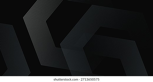 Diseño de fondo abstracto negro simple. Textura de la raya de Premium para el telón de fondo del negocio del Anuncio. Patrón de Plantilla de Vector Horizontal oscuro