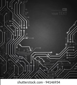 Black Abstract background of digital technologies