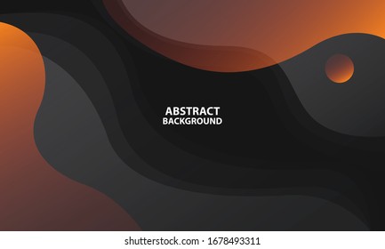 Black abstract background. Dynamic shapes composition. Vector illustration