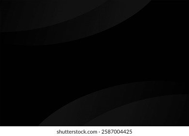Black abstract background with dynamic shapes composition. Vector illustration