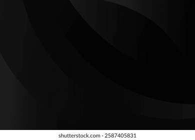 Black abstract background with dynamic shapes composition. Vector illustration