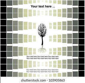 black abstract background - eco concept, vector illustration