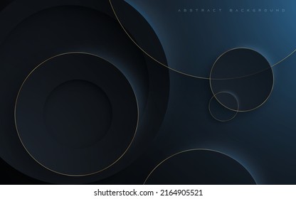 Black abstract background elegant circle shape