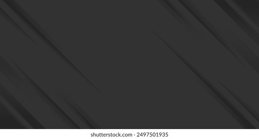 Fondo abstracto negro. Elegantes Elementos de forma diagonal oscura. Moderno Diseño gráfico degradado gris de lujo.