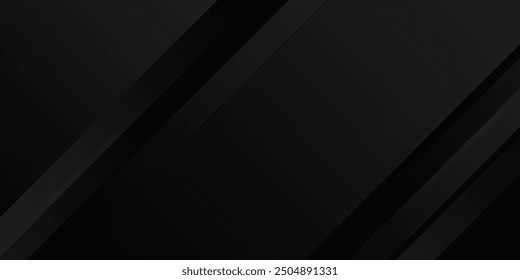 Black abstract background. Elegant dark diagonal shape elements.