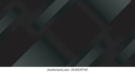 Black abstract background. Elegant dark diagonal shape elements. Modern luxury grey gradient graphic design.