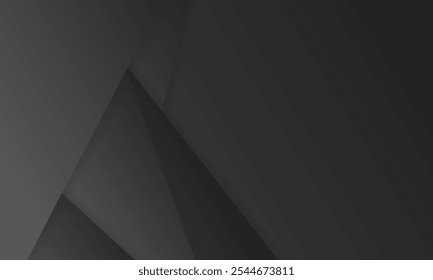 Fondo abstracto negro. Elegantes Elementos de forma diagonal oscura. Moderno Diseño gráfico degradado gris de lujo.