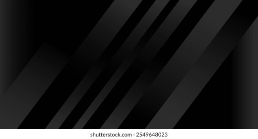 Black abstract background. Elegant dark diagonal shape elements. Modern luxury gray gradient graphic design.