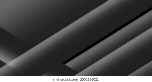 Fundo abstrato preto. Elementos de forma diagonal escura elegante. VETOR EPS 10