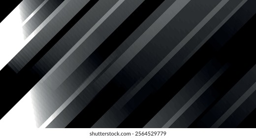 Black abstract background. Elegant dark diagonal shape elements. Modern luxury grey gradient graphic design.