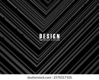 Black abstract background. Elegant dark diagonal shape elements. Modern luxury gray gradient abstract lines graphic design.