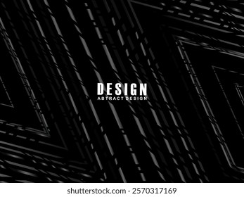 Black abstract background. Elegant dark diagonal shape elements. Modern luxury gray gradient abstract lines graphic design.