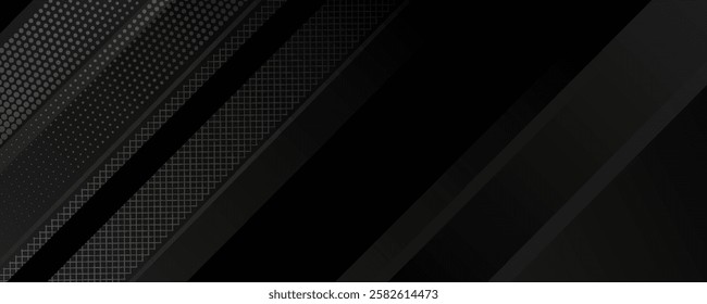 Black abstract background. Elegant dark diagonal shape elements.