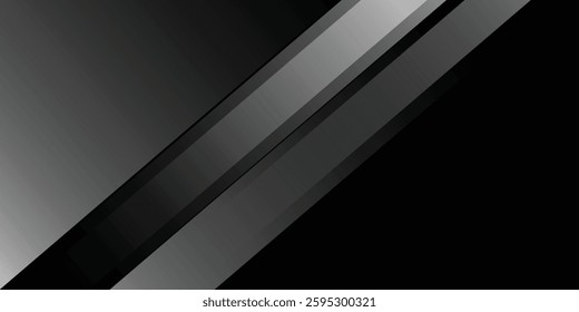 Black abstract background. Elegant dark diagonal shape elements. Modern luxury grey gradient graphic design art