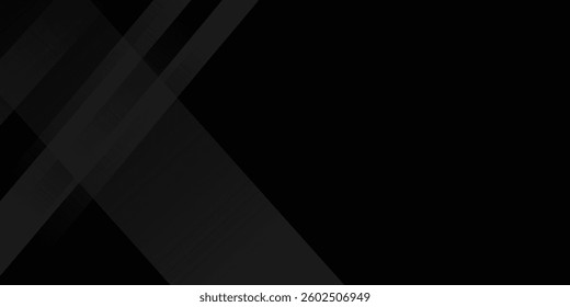 Black abstract background. Elegant dark diagonal shape elements.