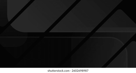 Black abstract background. Elegant dark diagonal shape elements.