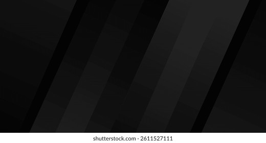 Black abstract background. Elegant dark diagonal shape elements. Modern luxury grey gradient graphic design.