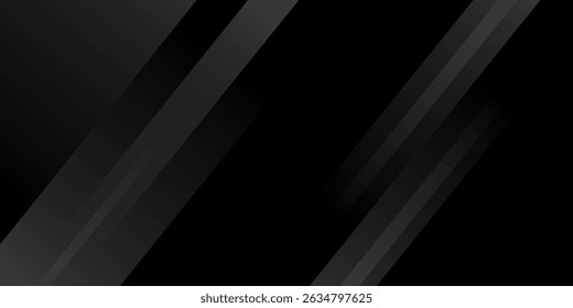 Black abstract background. Elegant dark diagonal shape elements. Modern luxury grey gradient graphic design vector