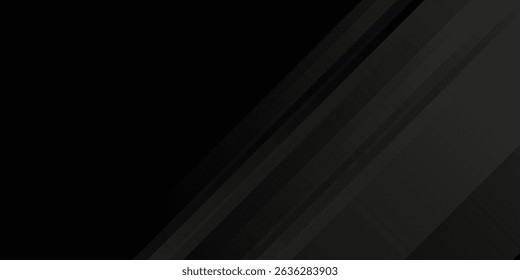 Fondo abstracto negro. Elegantes Elementos de forma diagonal oscura