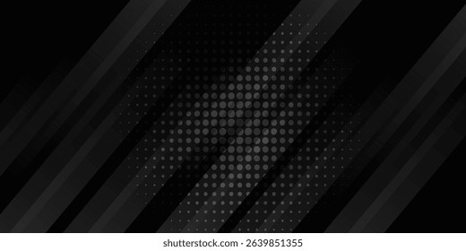 Black abstract background. Elegant dark diagonal shape elements. Modern luxury grey gradient graphic design.