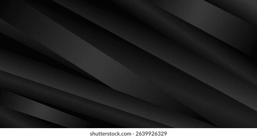 Black abstract background. Elegant dark diagonal shape elements. Luxurious modern gray gradient graphic design.