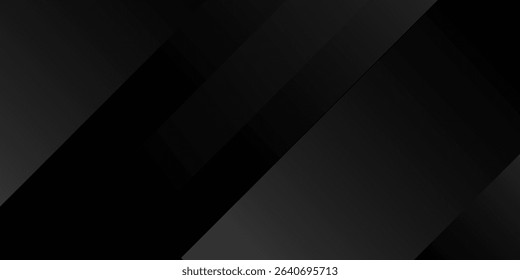 Black abstract background. Elegant dark diagonal shape elements. Modern luxury grey gradient graphic design.
