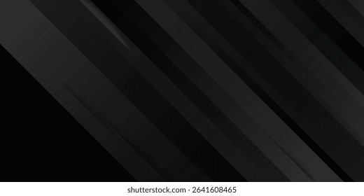 Black abstract background. Elegant dark diagonal shape elements. Modern luxury grey gradient graphic design modern arts
