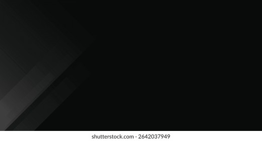 Black abstract background. Elegant dark diagonal shape elements. Modern luxury grey gradient graphic design. modern black