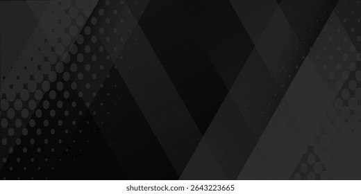 Black abstract background. Elegant dark diagonal shape elements. Modern luxury grey gradient graphic design.vector
