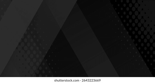 Fondo abstracto negro. Elegantes Elementos de forma diagonal oscura. Diseño gráfico degradado gris de lujo moderno.Vector