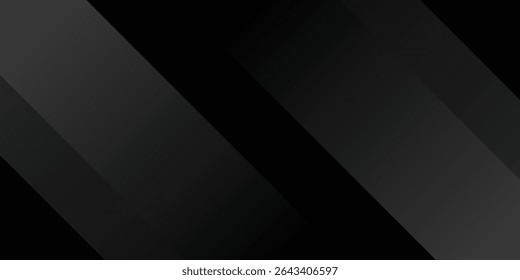 Black abstract background. Elegant dark diagonal shape elements. Modern luxury grey gradient graphic design.
