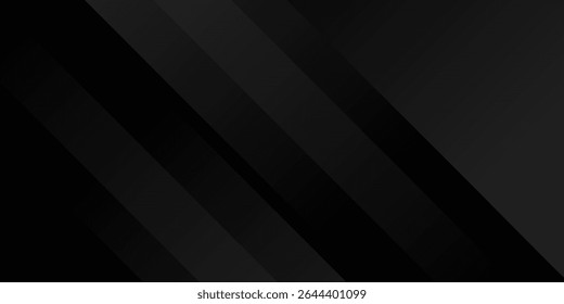 Black abstract background. Elegant dark diagonal shape elements.