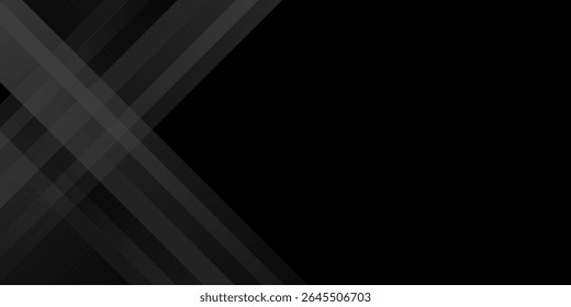 Fondo abstracto negro. Elegantes Elementos de forma diagonal oscura. Moderno Diseño gráfico degradado gris de lujo.