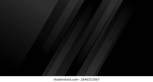 Black abstract background. Elegant dark diagonal shape elements. Modern luxury grey gradient graphic design. modern art dynamic shapes